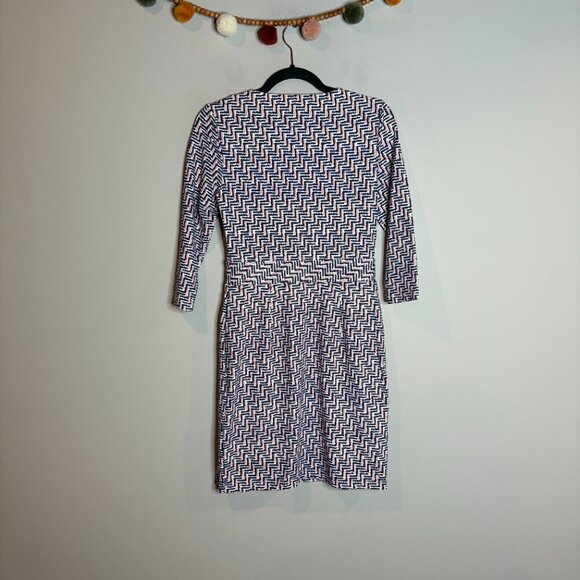 J. McLaughlin Lanie Dress in Red White and Blue Checks - Picture 6 of 6